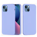 Solid Color Silicone Phone Case For iPhone 14(Purple)
