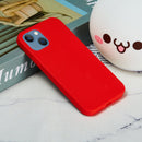 Solid Color Silicone Phone Case For iPhone 14(Red)