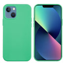 Solid Color Silicone Phone Case For iPhone 14(Green)