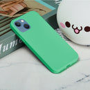 Solid Color Silicone Phone Case For iPhone 14(Green)