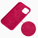 Solid Color Silicone Phone Case For iPhone 14(Rose Red)