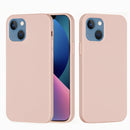 Solid Color Silicone Phone Case For iPhone 14(Sand Pink)
