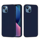 Solid Color Silicone Phone Case For iPhone 14(Midnight Blue)