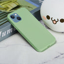 Solid Color Silicone Phone Case For iPhone 14 Max(Mint Green)