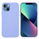 Solid Color Silicone Phone Case For iPhone 14 Max(Purple)