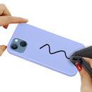 Solid Color Silicone Phone Case For iPhone 14 Max(Purple)