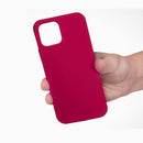 Solid Color Silicone Phone Case For iPhone 14 Max(Rose Red)