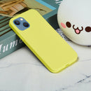 Solid Color Silicone Phone Case For iPhone 14 Max(Lemon Yellow)