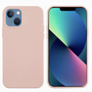 Solid Color Silicone Phone Case For iPhone 14 Max(Sand Pink)