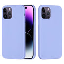 Solid Color Silicone Phone Case For iPhone 14 Pro(Purple)