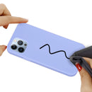 Solid Color Silicone Phone Case For iPhone 14 Pro(Purple)