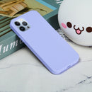 Solid Color Silicone Phone Case For iPhone 14 Pro(Purple)