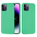 Solid Color Silicone Phone Case For iPhone 14 Pro(Green)