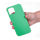 Solid Color Silicone Phone Case For iPhone 14 Pro(Green)