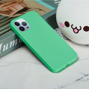 Solid Color Silicone Phone Case For iPhone 14 Pro(Green)