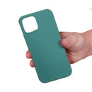 Solid Color Silicone Phone Case For iPhone 14 Pro(Pine Needle Green)