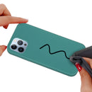 Solid Color Silicone Phone Case For iPhone 14 Pro(Pine Needle Green)