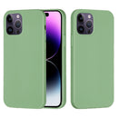 For iPhone 14 Pro Max Solid Color Silicone Phone Case (Mint Green)