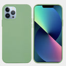 For iPhone 14 Pro Max Solid Color Silicone Phone Case (Mint Green)