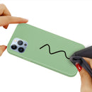 For iPhone 14 Pro Max Solid Color Silicone Phone Case (Mint Green)