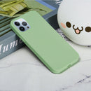 For iPhone 14 Pro Max Solid Color Silicone Phone Case (Mint Green)