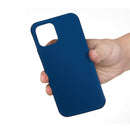 For iPhone 14 Pro Max Solid Color Silicone Phone Case (Cobalt Blue)
