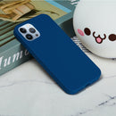 For iPhone 14 Pro Max Solid Color Silicone Phone Case (Cobalt Blue)
