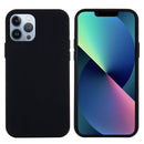 For iPhone 14 Pro Max Solid Color Silicone Phone Case (Black)