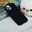 For iPhone 14 Pro Max Solid Color Silicone Phone Case (Black)