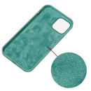For iPhone 14 Pro Max Solid Color Silicone Phone Case (Pine Needle Green)
