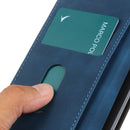 For HTC Desire 22 Pro KHAZNEH Retro Texture Horizontal Flip Leather Phone Case(Blue)