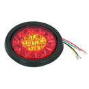 2 PCS MK-272 DC12-24V 3.93 inch Van / Truck 16LEDs Bi-color Round Tail Light(Red Yellow)