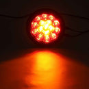 2 PCS MK-272 DC12-24V 3.93 inch Van / Truck 16LEDs Bi-color Round Tail Light(Red Yellow)