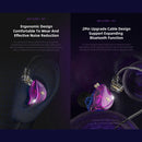 QKZ ZXT Sports In-ear Wired Control Plug HIFI Stereo Stage Monitor Earphone, Style:Standard Version(Transparent Grey)