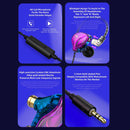 QKZ ZXT Sports In-ear Wired Control Plug HIFI Stereo Stage Monitor Earphone, Style:Standard Version(Transparent Grey)