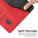 For Tecno Spark 8 Pro Skin Feel Heart Pattern Leather Phone Case With Lanyard(Red)