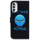 For Motorola Moto G62 5G Coloured Drawing Leather Phone Case(Anger)