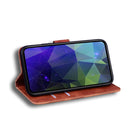 For Motorola Moto G62 5G Skin Feel Pure Color Flip Leather Phone Case(Brown)