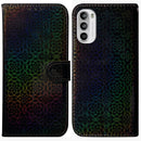 For Motorola Moto G62 5G Colorful Magnetic Buckle Leather Phone Case(Black)