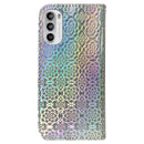 For Motorola Moto G62 5G Colorful Magnetic Buckle Leather Phone Case(Silver)