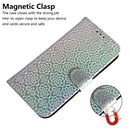For Motorola Moto G62 5G Colorful Magnetic Buckle Leather Phone Case(Silver)