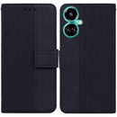 For Tecno Camon 19 Geometric Embossed Leather Phone Case(Black)