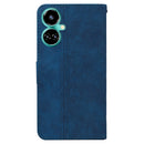 For Tecno Camon 19 Pro 5G Geometric Embossed Leather Phone Case(Blue)
