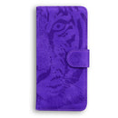 For Motorola Moto G62 5G Tiger Embossing Pattern Horizontal Flip Leather Phone Case(Purple)