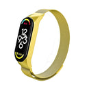 For Xiaomi Mi Band 7 Milanese Metal Watch Band(Gold)