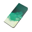 For Motorola Moto G62 5G Watercolor Pattern Horizontal Flip Leather Phone Case(Cyan Green)