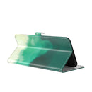 For Motorola Moto G62 5G Watercolor Pattern Horizontal Flip Leather Phone Case(Cyan Green)