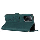For Xiaomi 11T / 11T Pro Skin Feel Heart Pattern Leather Phone Case with Lanyard(Green)