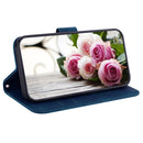 For Motorola Moto G62 5G Butterfly Rose Embossed Leather Phone Case(Blue)