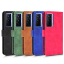 For vivo X70 Skin Feel Magnetic Flip Leather Phone Case(Black)